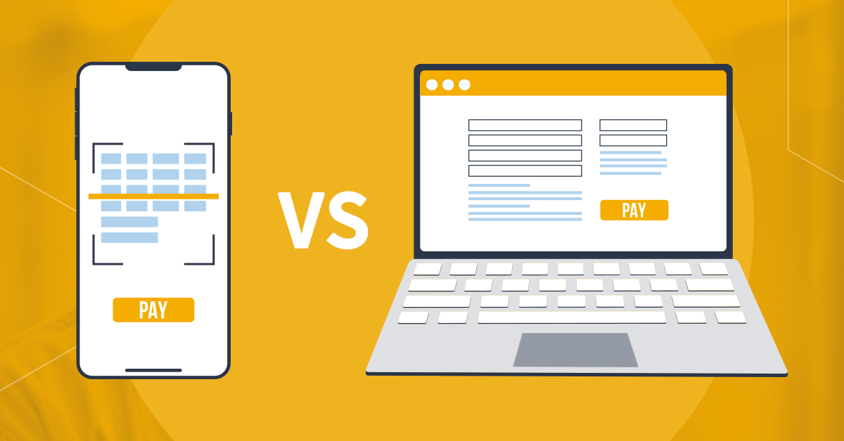 Comparison between app and desktop app to invoices