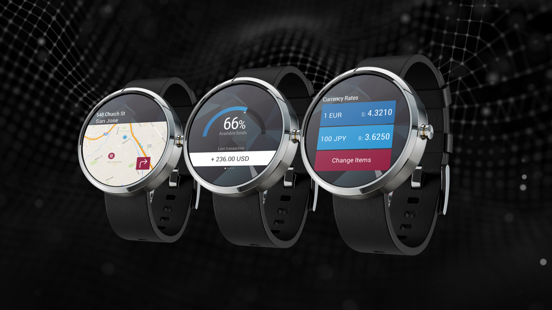 Banking app in a smartwatch