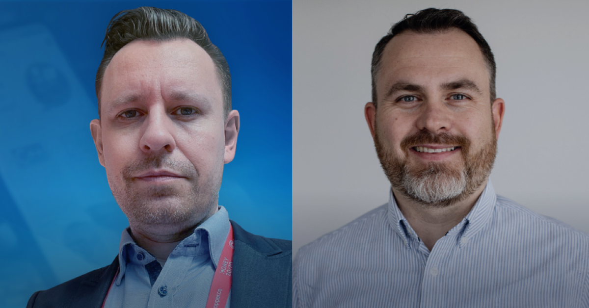 Michel Sorbet from Finanteq and Jan Vidar Krey from Promon